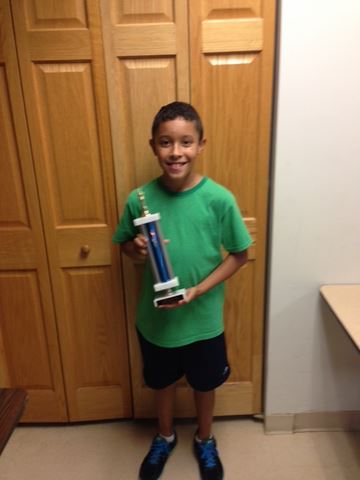 Khaden Hussian won 2nd place in the Elementary Section