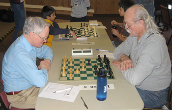 Bill Naff playing John Beydler with Chetan Reddy and George Ruan in the background.