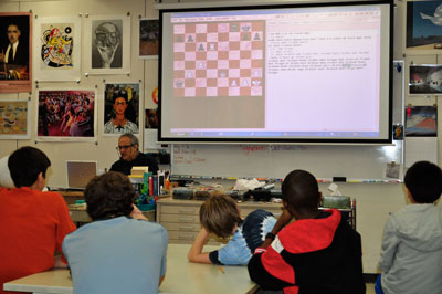 GM Gurevich teaches at Warren Scholar seminar