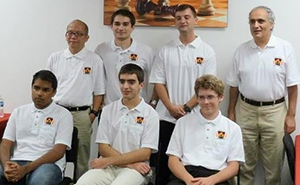 Blaze players: (back row) IM Young, GM Amanov, IM Felecan, GM Gurevich, (front row) NM Menon, NM Rosen, NM Schmakel