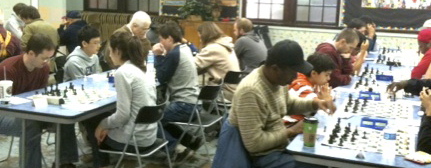Players at the Chicago Amateur Chess Tournament