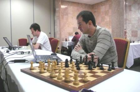 Mehmed Pasalic during his match against Peter Pereolos. Mehmed Pasalic during his match against Peter Pereolos.